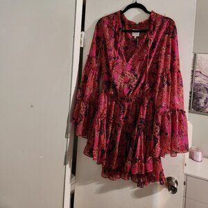 MISA Los Angeles hippi pink dress